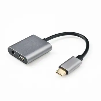 Tipas-C/USB-C Ausinių Adapteris Modelis c/USB c iki 3,5 mm Ausinių Aux Audio ir USB-C Maitinimo Pristatymo Įkroviklis Parama