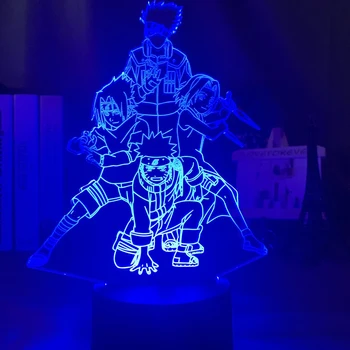 3D Japonų Anime Pav LED Naktiniai Nakties Šviesa Jutiklinis Nuotolinio Valdymo Apšvietimo Darbalaukio Vaikams Gyvenimo Kambario, Miegamasis Apdaila - 