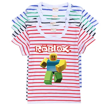 Vaikų Vasaros Drabužių Berniukai Animacinių filmų Medvilnės marškinėliai Roblox Berniuko, 3D Spausdinimas O-Kaklo marškinėliai Mergaitėms Viršūnes Vaikų drabužėliai - 