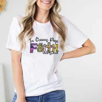 Jėzus Grafinis Spausdinti Mados Meno Moterų marškinėliai 2021 Femme Vasaros Trumpas Rankovės Marškinėliai, Moterų Drabužių Streetwear Hipster Viršūnės - 