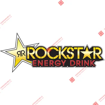 Meno Modelio Rockstar Energy Drink Logotipą, Etiketes ir Lipdukus, Motociklų Vandeniui Automobilio Langas PVC Lipdukas - 