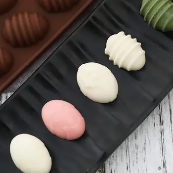 15 Skylių Naujas Velykų Kiaušiniai Silikono Šokolado Liejimo, Muilo Formos Saldainiai Baras Tortas Dekoravimo Formų 3D Minkštas Pelėsis - 