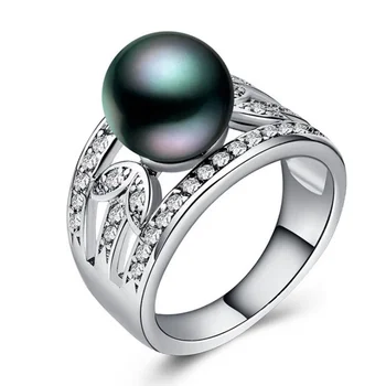 Moterų Mados Black Pearl Ring Princesė mylimiausią Romantiška Dovana, Papuošalai - 