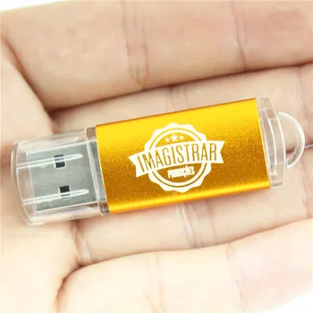 1PCS nemokama LOGO Šviesos Spalvinga USB Flash Drive 64GB 32GB 16GB Pendrive USB2.0 Memory Stick Didelės Spartos PenDrive už Nešiojamąjį kompiuterį 