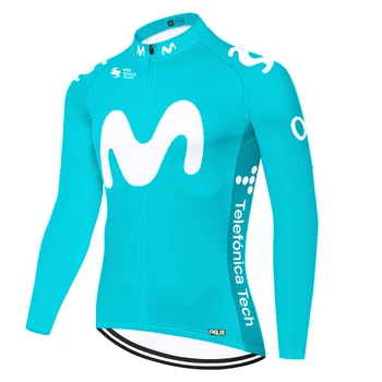 2021 Movistar Vasarą, Pavasarį Maillot Ciclismo Hombre Maillot Dviračių Maglia Ciclismo Dviračių Džersis Vyrų Camisa Ciclismo Masculina - 