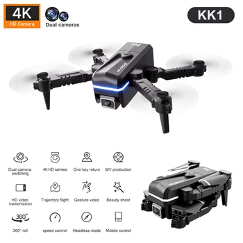 2021 Naujas KK1 Mini Drone 4k HD Dual Camera Vaizdo Nustatymo 1080P WiFi Fpv Drone Aukštis Išsaugojimo Rc Quadcopter - 