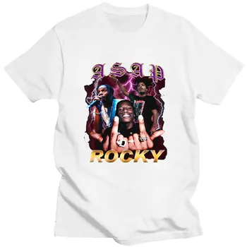 Naujas Stilius NAGRI Asap Rocky T-shirt Vyrams Klubo Apynių Streetwear Harajuku Derliaus Grafinis Tshirts Spausdinti Atsitiktinis trumpomis Rankovėmis Marškinėlius - 