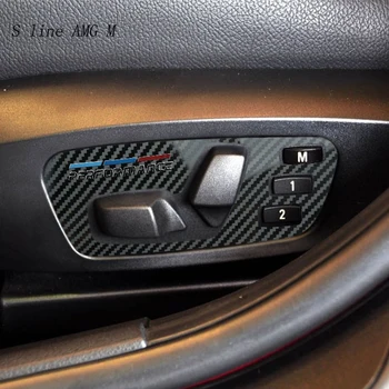 Automobilių Interjero Aksesuarų Anglies Pluošto Pertvarkyti Lipdukai BMW X1 E84 Sėdynės Reguliavimo Mygtukų Skydelio Apima Apdaila Rėmo Apdaila - 