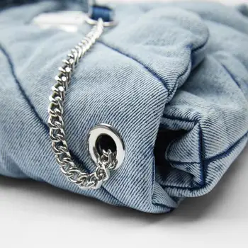 Prabangos dizaineris džinsus krepšiai moterims džinsinio grandinės crossbody krepšiai moterų 2020 m. moterų rankinės pečių krepšiai messenger moteris - 