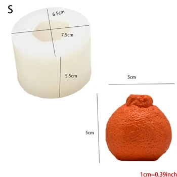 Apelsinų Vaisiai Žvakė Silikono Formos Vaisių Formos Putėsius Kepimo Formų skirti žvakė mak - 