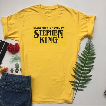 Romaną Stephen King Marškinėliai - Siaubo Marškinėliai / Mada / Halloween Marškinėliai / Nevykėlių Klubas / Vintage Marškinėliai / Siaubo Ventiliatorius - 