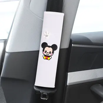 1 Gabalas Disney Mickey Mielas GM Diržą, Viršelis Minkštas Pliušinis Peties Pagalvėlės Automobilio Formos Animacinių filmų saugos Diržų Apsauga, Automobilių Reikmenys - 