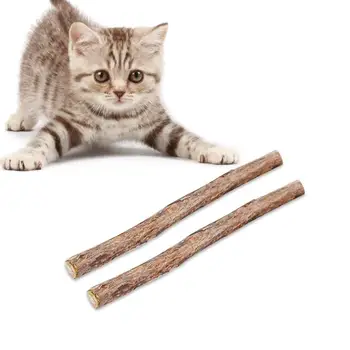 Gamtos Silvervine Stick Dantų Valymas Katžolių Stick Kūrybos Pet Kačiukas Kramtyti žaislas katė katžolių žaislai herbe pokalbių Katė Prekes - 