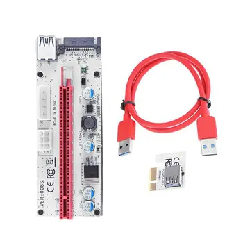 PCIE vaizdo plokštė Pratęstas Linija Kasybos Kabelis USB3.0 Red Perdavimo Kabelis 008s 60cm 1X Iki 16X Už Win7/8/10 - 
