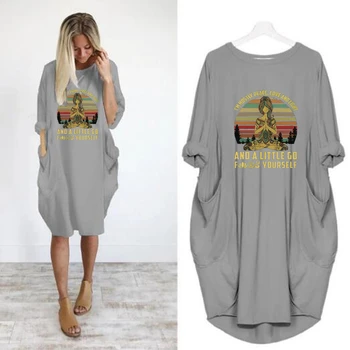 2020 Mados T-Marškinėliai Moterims Kišenėje, aš Dažniausiai Ramybę, Meilę, Laimę, Šviesą Buda Namaste Marškinėlius Viršūnes Grafinis Tees Moterims - 