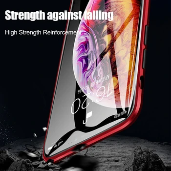 360 Metalo Magnetinių Telefono dėklas Skirtas iPhone 12 11 Pro Max 