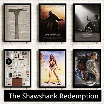 The Shawshank Išpirkimo Klasikinio Filmo Kokybė Sienos Menas Namų Dekoras Drobė, Tapyba Meno Nordic Apdailos Juostą Kavinė Kambarys Plakatas - 