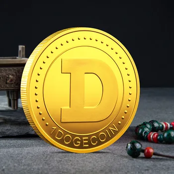 Aukso/Sidabro Padengtą Bitcoin Dogecoin Valiutos Monetų Progines Monetas Wow Šuo Modelis Suvenyrų Kolekcija Dovanos, Meno Kolekcines - 