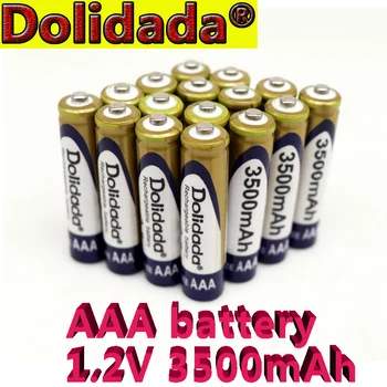Dolidada 1.2 V AAA baterijos 3500mAh Ni-MH aa Baterijos, CD/MP3 grotuvai, žibintai, nuotolinis valdymas - 