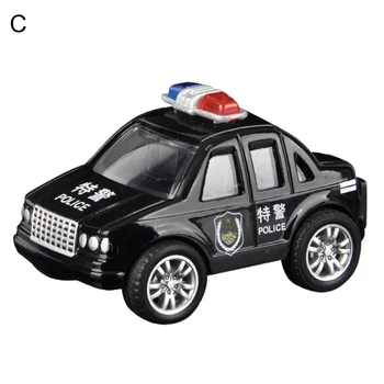 1PCS/Set Mini Lydinio Diecast Modelis Traukti Atgal, Automobilio Inercinių Tūptinės Miestų Inžinerijos Fire Truck Policijos, Greitosios pagalbos Automobilis Vaikas Žaislas Berniukui Dovana - 