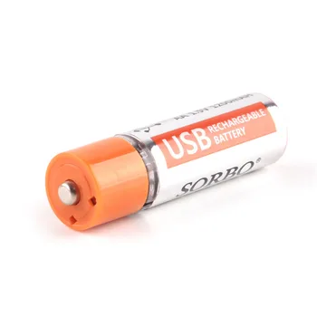 4pcs USB Įkraunama Baterija, Originalus Sorbo AA 1,5 V 1200mAh Greitas Įkrovimas Li-po Baterija Baterijos Bateria RoHS, CE Kokybės AA - 
