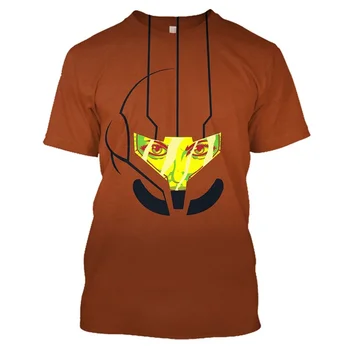 Anime METROID 3D Spausdinimo Juokinga Marškinėlius Vyrų Samus Aran Sexy Mergina Mados T-shirt Žaidimas Atsitiktinis Vaikas Harajuku Tee Marškinėliai Homme Marškinėliai - 