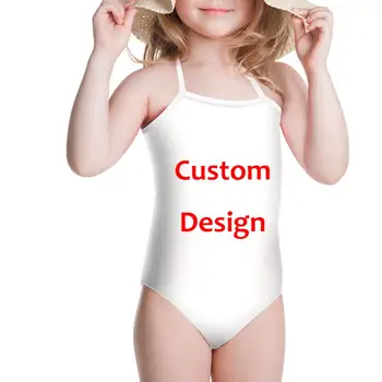 Kawaii Merginos Vasaros Paplūdimio 3D Tinkinti Dizainas Maudymosi kostiumai Vaikams Bikini Nustatyti Vaikų, Vonia, Maudymosi Kūdikių Mergaitės - 