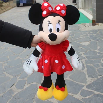 Disney Pliušas Žaislai 46cm Klasikinis Raudonas Minnie Mouse Gyvūnų Įdaryti Minkštas Aukštos Kokybės Lėlė Mergaitė Gimtadienio Dovana - 