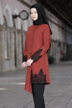 Esl136 Moterų hijab drabužiai Rose Siuvinėtos Dvigubo Kostiumas Islamo moteriški drabužiai suknelė moterims sijonas Rose Tvarkymo išsamiai - 