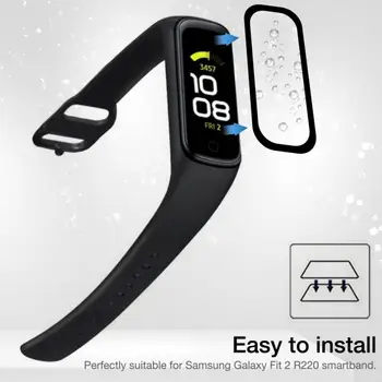 Apsauginės Plėvelės Samsung Galaxy Fit 2 SM-R220 3D Išlenkti Visu Screen Protector HD Aišku, Minkštos TPU Kino Dangtis - 