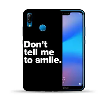 Anglų kalba Kabučių Hahahaha Juoda Minkštos TPU Silikono Telefonas Juodos Padengti Huawei P40 Lite E P10 P20 P8 30 Lite Pro Y9 2019 - 