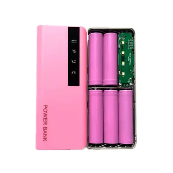 5x18650 Galia Banko Baterija Lauke Dual USB Mobiliojo Telefono Įkroviklis 