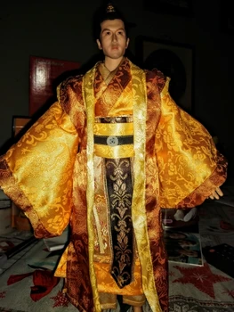 1/6 masto senovės kario drabužius imperatoriaus hanfu kostiumas golden dragon skraiste kostiumą 12 colių veiksmų skaičius, kūno - 