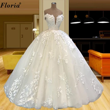 2021 Derliaus Gėlės, Vestuvinės Suknelės-Line Brangioji Princesė Koplyčia Vestuvių Suknelės Šalies Nuotakų Suknelės Vestido De Noiva - 