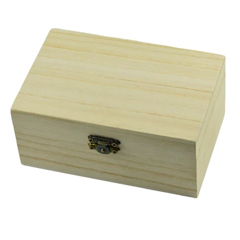 Neapdorotos Medinės dėžės Saugojimo Medinė Dėžutė Medinė Dėžutė su Dangčiu - 