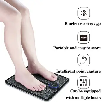 Elektros EMS Foot Massager Kojų Raumenų Stimuliatorius Trinkelėmis Kilimėlis Pėdų Masažas gerina Kraujotaką Skausmą Sveikatos Priežiūros - 