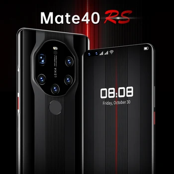2021 Naujausias 7.3 Colių Mate40 RS Išmaniojo telefono Atrakinimas pagal Veidą Dual SIM Deka Core 6800mAh mobiliųjų Telefonų 512G su GPS, 5G Tinklo Mobilephone - 