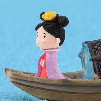 ZOCDOU 2 vnt Subtilus Kinijos Čing Dinastija Drabužiai, Lėlės Žaislas Pora Ornamentu Mažas Statula Mažai Statulėlės Amatų Namų Deco - 