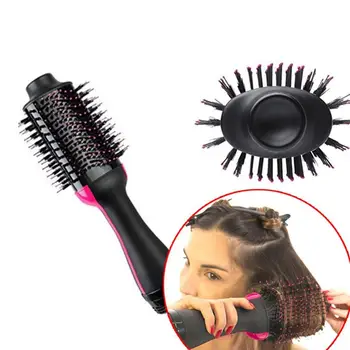 Elektriniai Plaukų Tiesiau Šukos 3 in 1 Daugiafunkcį Neigiamų Jonų Plaukų Džiovintuvas Teptuku ir Volumizer Hair Curler Teptuku Lyginamoji Šepetys - 