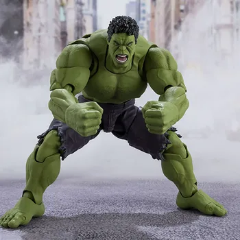 15CM, BANDAI SHF Marvel Keršytojas Anime Pav Hulk Trijų Kintamųjų Vadovai PVC Veiksmų Skaičius, Surinkimo Modelis Žaislas Vaikams - 
