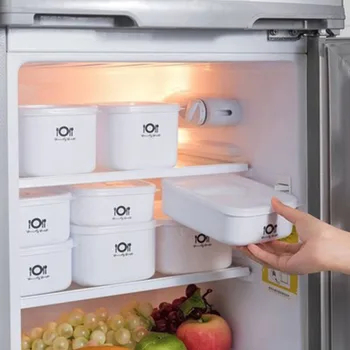 Plastikiniai Šaldytuvas Vaisių, Daržovių Ir Mikrobangų Krosnelė Priešpiečių Dėžutė Stačiakampio Formos Mažas Priešpiečių Dėžutė Maisto Produktų Laikymo Dėžutė Virtuvė - 
