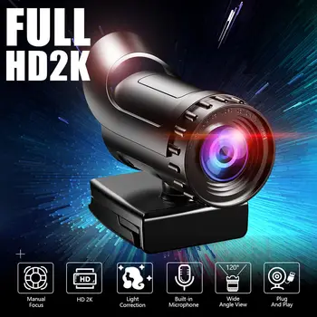 Kamera 4K 2K Auto-Focus PC Web Kameros Full-HD 1080P Plataus Kampo Grožio Kamera su Mikrofonu-Live Transliacijos Vaizdo Konferencija - 