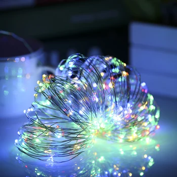 LED Saulės energija Varomas String Žibintai Vandeniui Pasakų String Varinės Vielos Šviesos Šalis, Kiemo, Sodo Kieme Vestuvių Kalėdų Dekoro - 