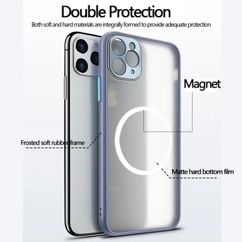 Metalo Magnetinių Telefono dėklas Skirtas iPhone 12 Mini Pro 11 Max XS XR X 8 Plius Magsafing Macsafe Padengti Huawei 30 P40 Mate 30 40 PRO - 