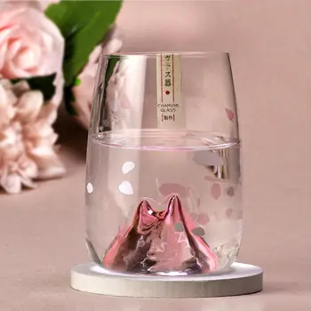 Creative vandens taurės moterų naujo produkto rudenį žinomų vyšnių žiedų taurės Japonijos vyno stiklas mažas šviežias stiliaus ins - 