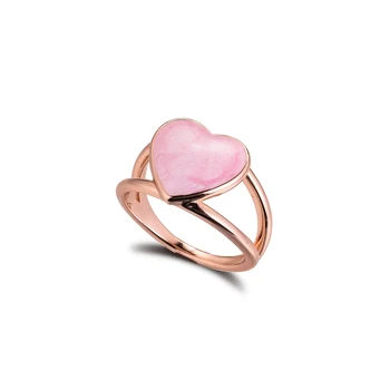 Autentiškas 925 Sterling Silver Pink Swirl Širdies Pareiškimą, Žiedas, Vestuvių, Sužadėtuvių Žiedai, Moterų Papuošalai, Dovana Bijoux 2021 Naujas - 