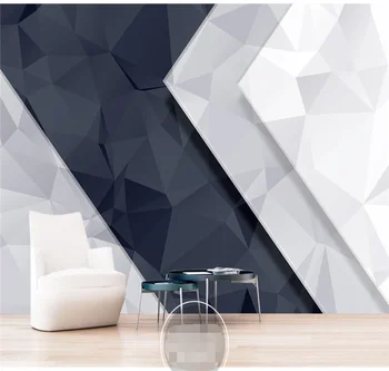 Xuesu Šiuolaikinės minimalistinės mados erdvinis geometrinis tapetai, TV foną, sienos užsakymą tapetai, freskos 3D/5D/8D - 