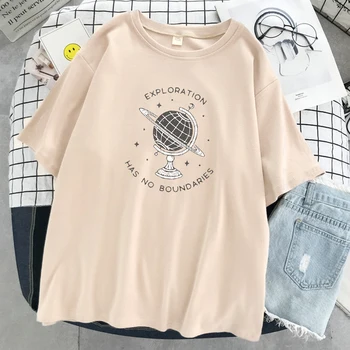 žvalgyba neturi ribų Moteriškų Drabužių Vasaros Minkštas Marškinėliai Prarasti Kvėpuojantis T-Shirt Paprastumo Negabaritinių Marškinėlius Moterų - 