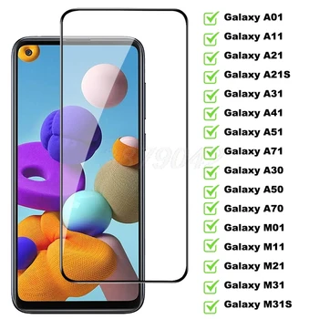9D Apsauginis Stiklas Samsung Galaxy A51 A71 A21S A01 A11 A31 A41 Screen Protector M01 M11 M21 M31S M51 A30 A50 51 Stiklas - 