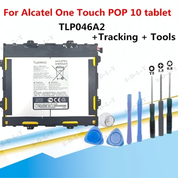 3.8 V 4600mah 17.5 wh Originalios baterijos TLP046A2 Alcatel One Touch POP 10 tabletė Batterie +Sekimo + Įrankiai - 